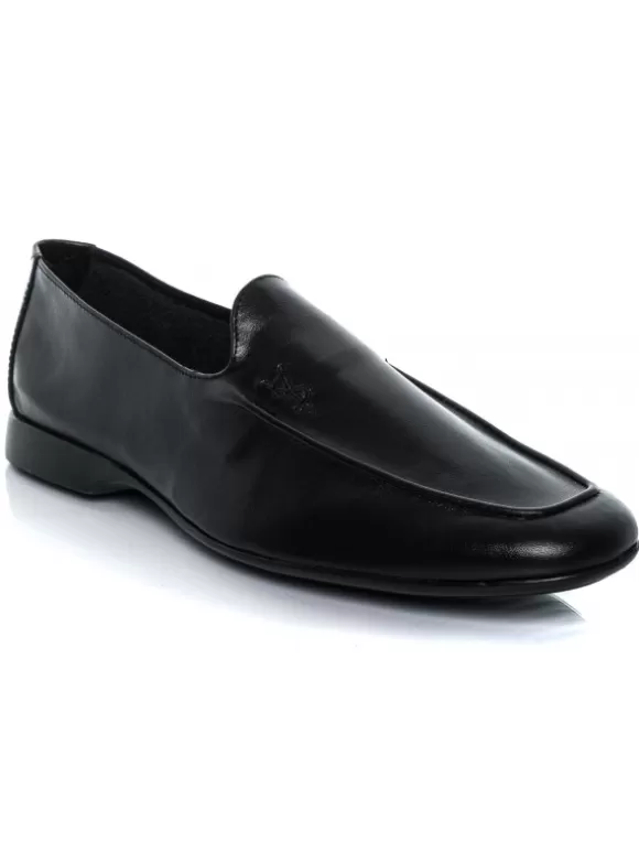 Mocasines Y Drivers*El Rayo Slipper Bordado - Sergio Serrano 1104 Negro