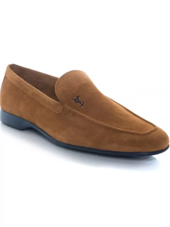 Mocasines Y Drivers*El Rayo Slipper Bordado Ys - Sergio Serrano 1103 Cuero