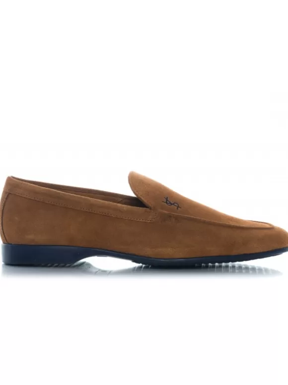 Mocasines Y Drivers*El Rayo Slipper Bordado Ys - Sergio Serrano 1103 Cuero