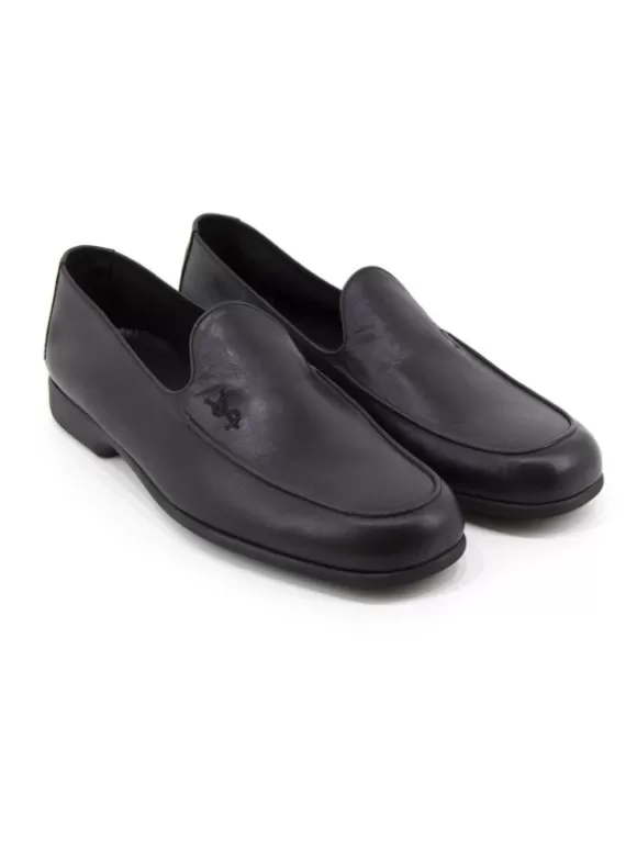 Mocasines Y Drivers*El Rayo Slipper Bordado Ys - Sergio Serrano 6101 Negro